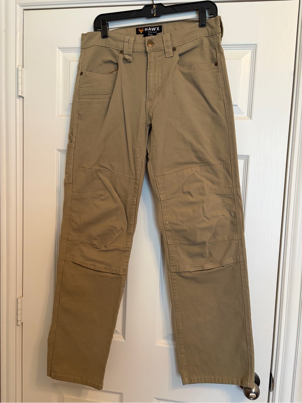 HAWX Tan Cargo Work Pants — Durable Utility Trousers for Men